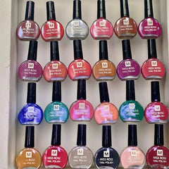 Miss Rose Nail Paint Pack of - 24Pcs Permanent Miss Rose