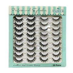 Anjieer Professional Eyelashes 20 Pairs Anjieer