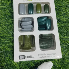 Salon Look Artificial Nails 96 pcs Cosmia.pk