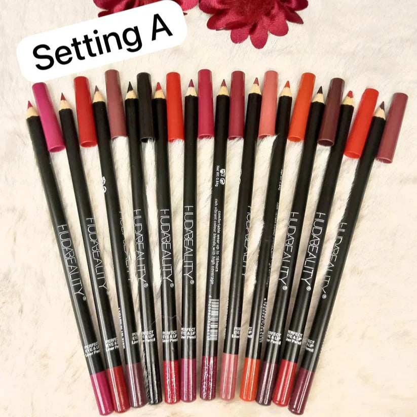 Huda Beauty Lip Liner Pack – 12 Shades Huda Beauty