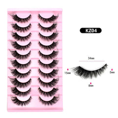 10 Pairs Mink Eyelashes KZ04 Cosmia.pk