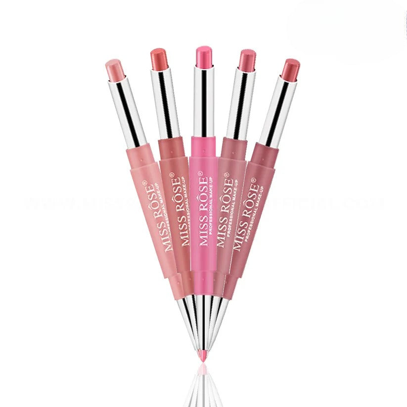 Miss Rose High Pigment 2 In 1 Lip Liner Lipstick - Pink Shades Miss Rose