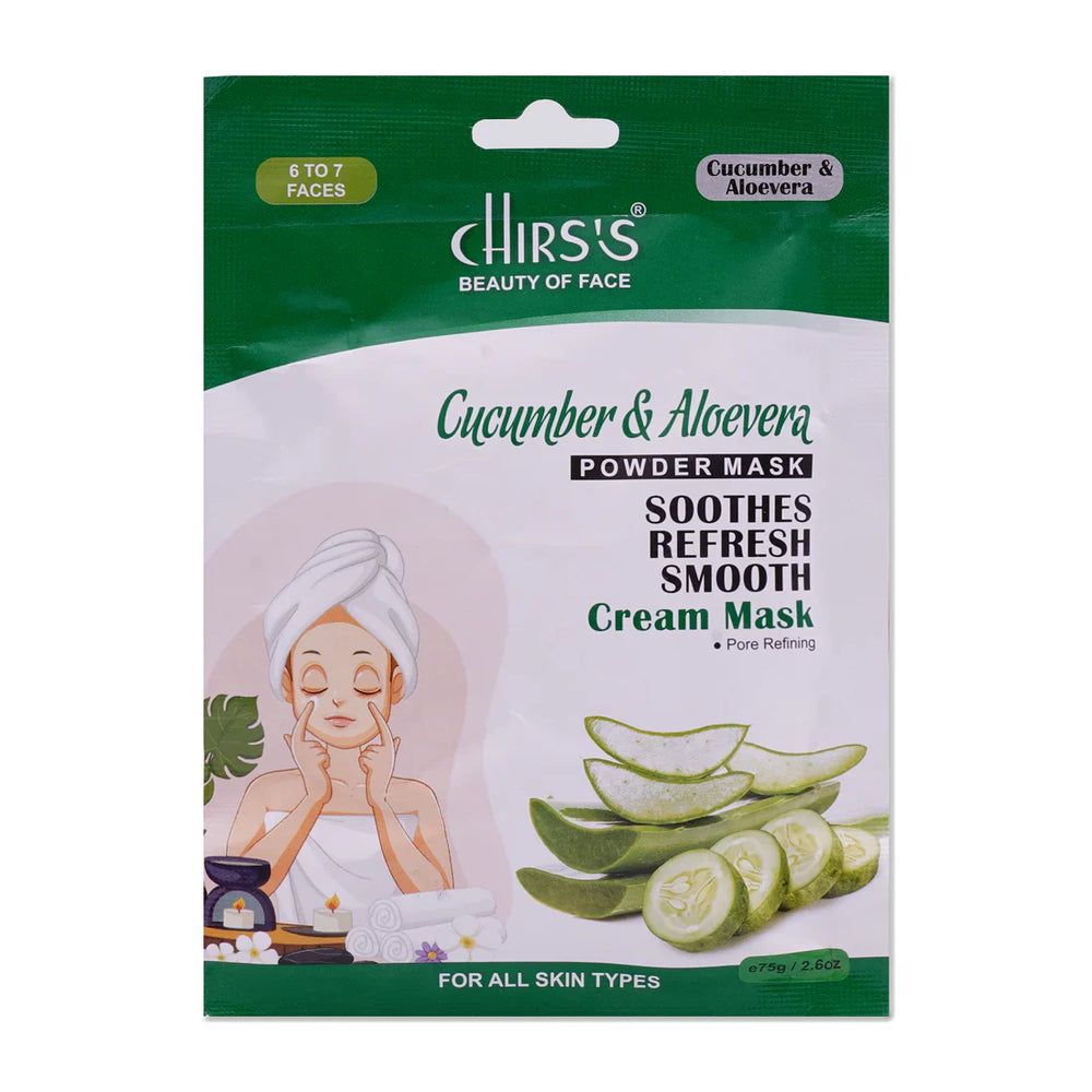 Chirs Cucumber & Aloevera Powder Mask - 75g Chirs's