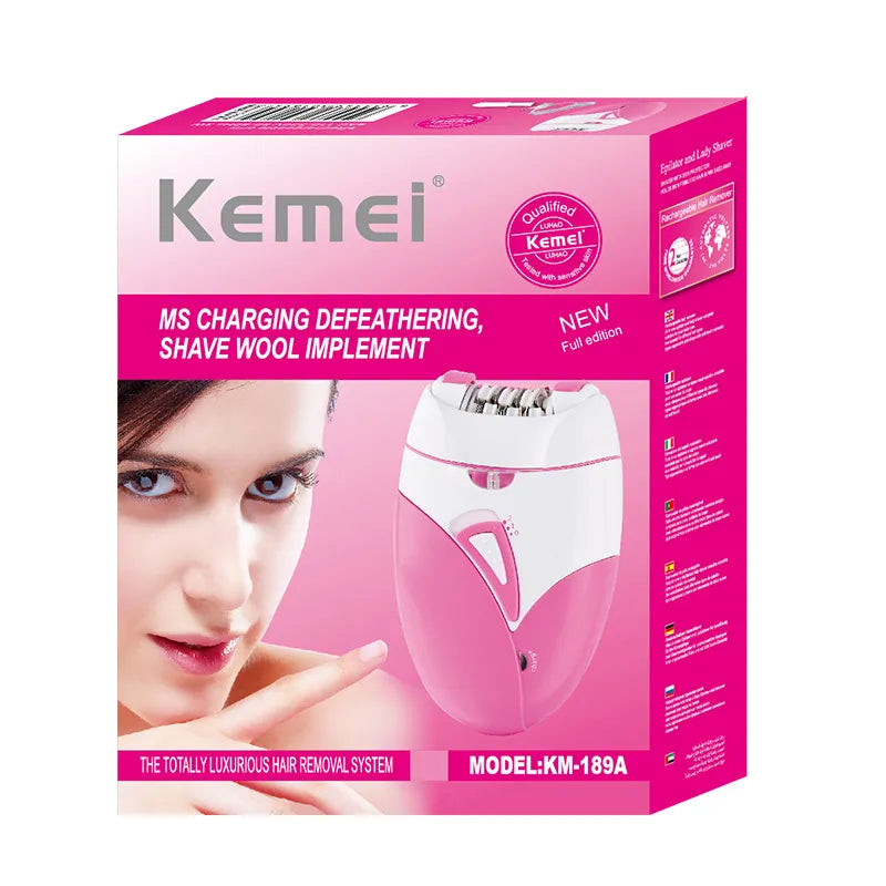 KM-189A Women Electric Rechargeable Hair Removal Epilator Kemei