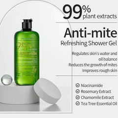 KORMESIC 99% Anti-mite Removal tea tree essential oil Refreshing Shower Gel - 450ml KORMESIC