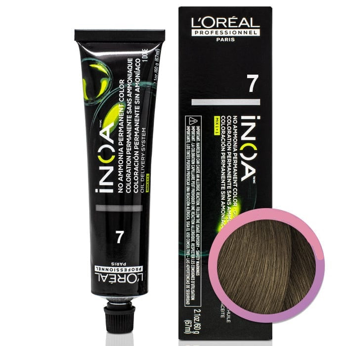 L'Oreal Professionnel Inoa No Ammonia Permanent Hair Colouring Cream 7.0 Deep Cover Blonde 100g Loreal Professional