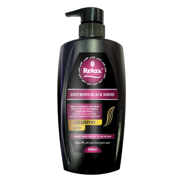 Relax Lustrous Black Shine Shampoo - 650ml Relax