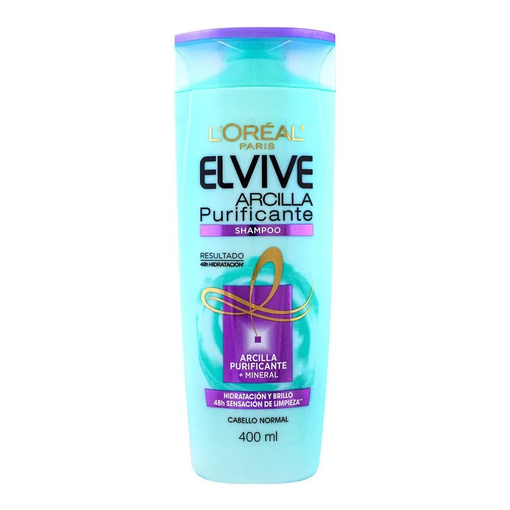 L'Oreal Paris Elvive Purifying Clay + Mineral Shampoo - 400ml Loreal Paris