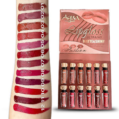 Aqua Color Line 12 Pieces Lip Gloss Aqua Color Line
