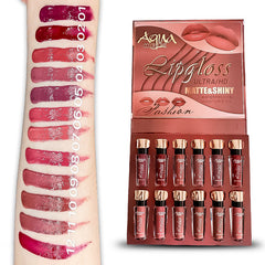 Aqua Color Line 12 Pieces Lip Gloss Aqua Color Line