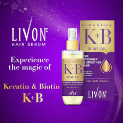 Livon Keratin & Biotin Smoothing Serum Oil - 100ml Livon