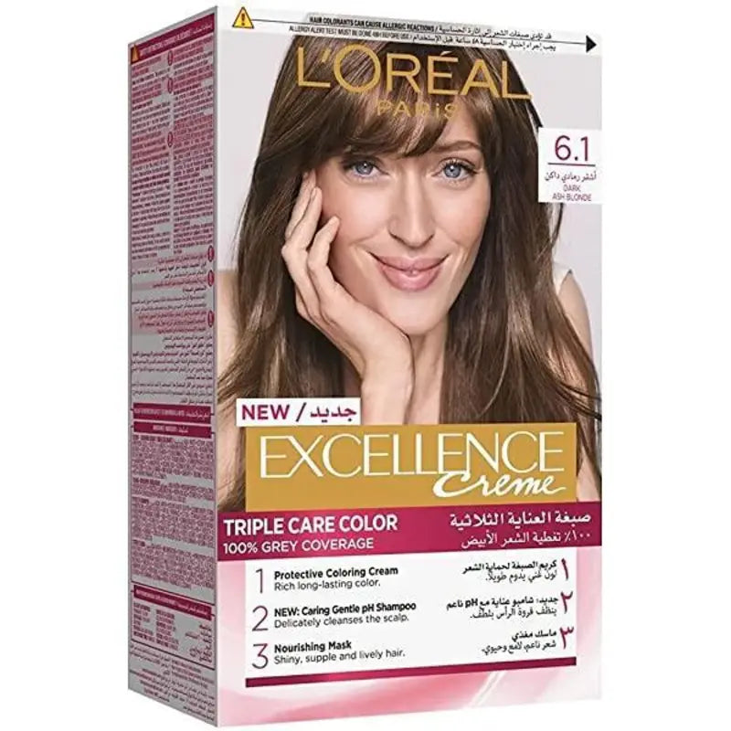 Loreal Paris 6.1 Dark Ash Blond Excellence Creme Loreal Paris