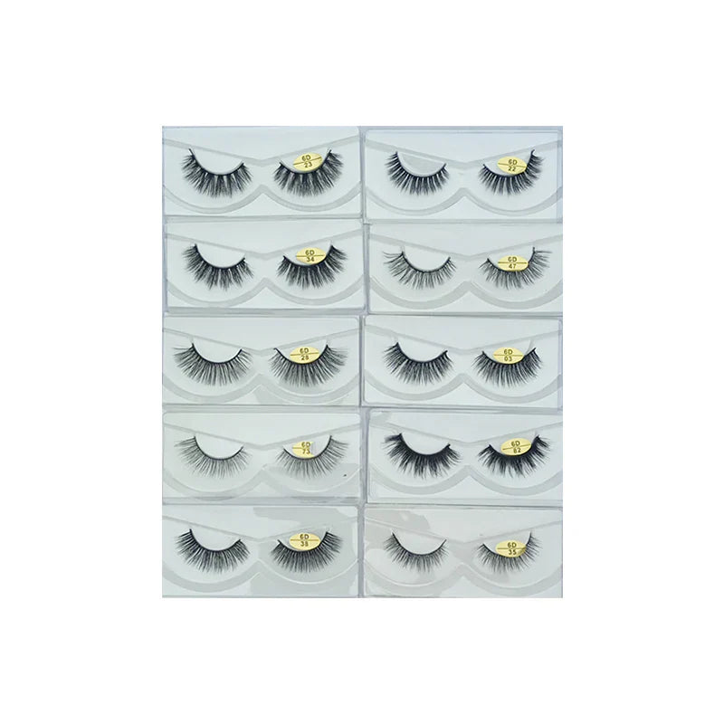Glamorous Face 6D Mink Hair Eyelashes 10 Pieces GF 8061 Glamorous Face