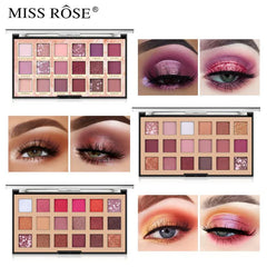 Miss Rose Rose Gold Eyeshadow Palette - 18 Colors Miss Rose