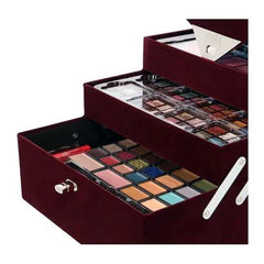 Make-up case Velvety Dark Berry 74 pieces Cosmia.pk