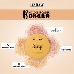 Maliao Luxury HD Banana Compact Powder - Perfecting Radiance for Flawless Skin Maliao