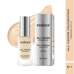 Maliao All Hours Foundation Mat Lumineux Full Coverage Waterproof SPF30 - 40ml Maliao