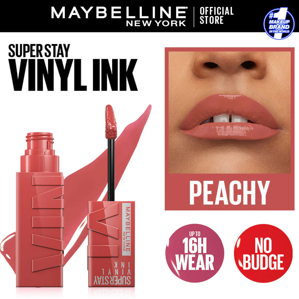 Original Maybelline Superstay Vinyl Ink Liquid Lipstick - Peachy 61 Maybelline