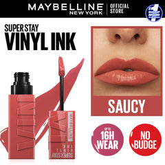 Original Maybelline Superstay Vinyl Ink Liquid Lipstick - Saucy 61 Maybelline