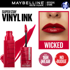 Original Maybelline Superstay Vinyl Ink Liquid Lipstick - Wicked 50 Maybelline