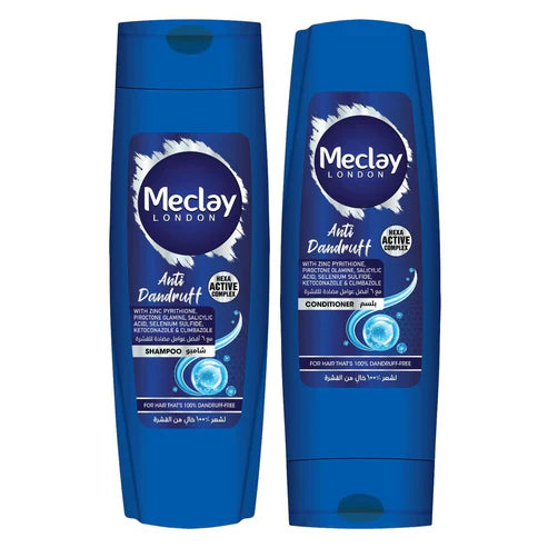 Meclay London Anti Dandruff Shampoo - 185ml + Conditioner - 180ml Pair Box Meclay London