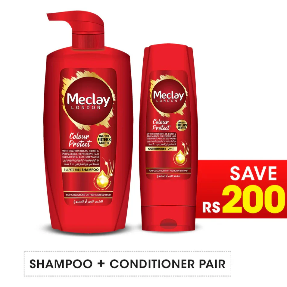 Meclay London Colour Protect Shampoo 660ml + Conditioner Pair Box (Save Rupees 200) Meclay London