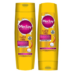 Meclay London Soft & Silky Shampoo - 185ml + Conditioner - 180ml Pair Box Meclay London