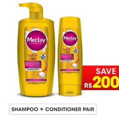 Meclay London Soft & Silky Shampoo - 660ml + Conditioner Pair Box (Save Rupees 200) Meclay London