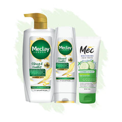 Meclay London Strong & Healthy Shampoo - 660ml With Conditioner - 180ml + Mec Cucumber Extract Face Wash Pair Box (Save Rupees 250) Meclay London