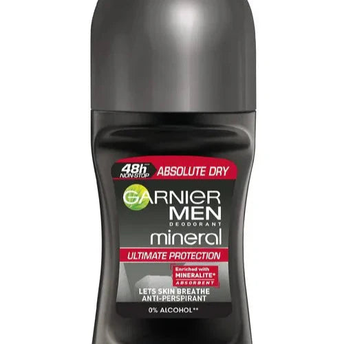 Garnier Mineral Mens Roll On Absolute Dry - 50ml Garnier