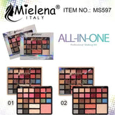 Mielena Italy 25 Color Makeup Palette – Eyeshadow, Blusher & Highlighter Mielena