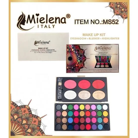 Mielena Eyeshadow+Highlighter+Blush Palette Mielena
