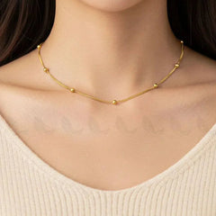 Stainless steel satellite chain necklace Cosmia.pk