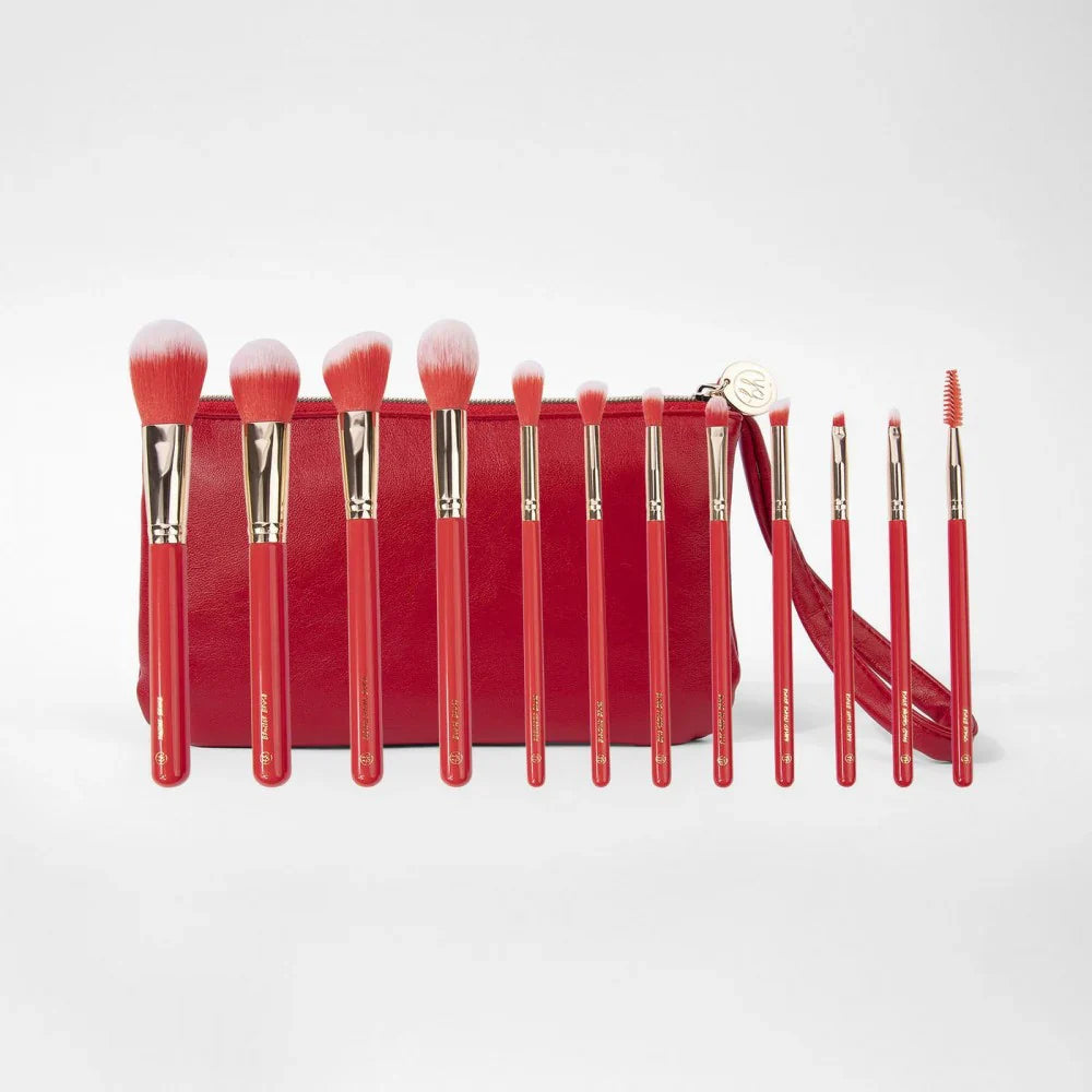 BH Cosmetics Miss Claus Fa La La Fierce - 12 Pcs Brush+ Bag Set BH Cosmetics