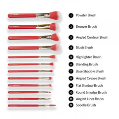 BH Cosmetics Miss Claus Fa La La Fierce - 12 Pcs Brush+ Bag Set BH Cosmetics