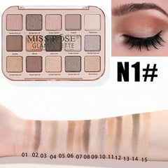 Miss Rose Glam Eyeshadow Palette - 15 Color Miss Rose