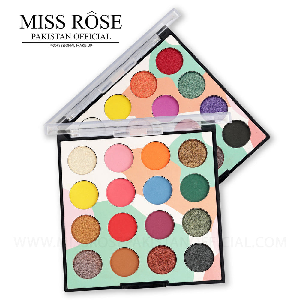 Miss Rose Matte And Shimmer makeup Eyeshadow Palette - 16 Color Miss Rose