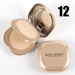 Miss Rose Pink Metallic Mirror Dual Compact Powder Miss Rose