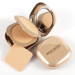Miss Rose Pink Metallic Mirror Dual Compact Powder Miss Rose