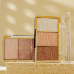 Miss Rose 3 Color Hyper Real Highlighter kit Miss Rose