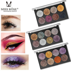 Miss Rose Makeup Palette Glitter - 8 Color Miss Rose