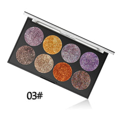 Miss Rose Makeup Palette Glitter - 8 Color Miss Rose