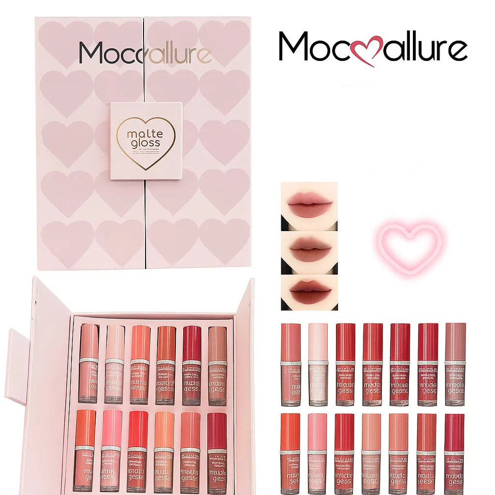 Mocallure Matte Mini Lipgloss - 12 Pcs Mocallure