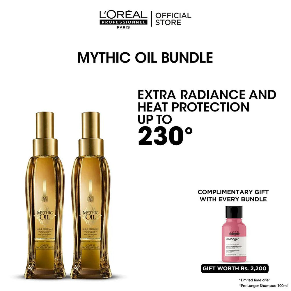 Loreal Mythic Oil Bundle + FREE Pro Longer Shampoo - 100ml Loreal Professional
