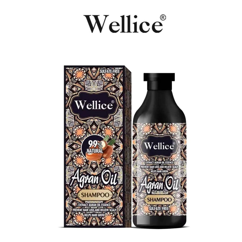 Wellice 99% Natural Agran Oil Essence Sulfate - Free Shampoo Wellice