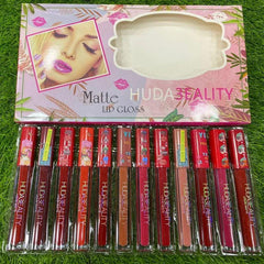 12 Pcs Huda Beauty Matte Liquid Lip Gloss Huda Beauty