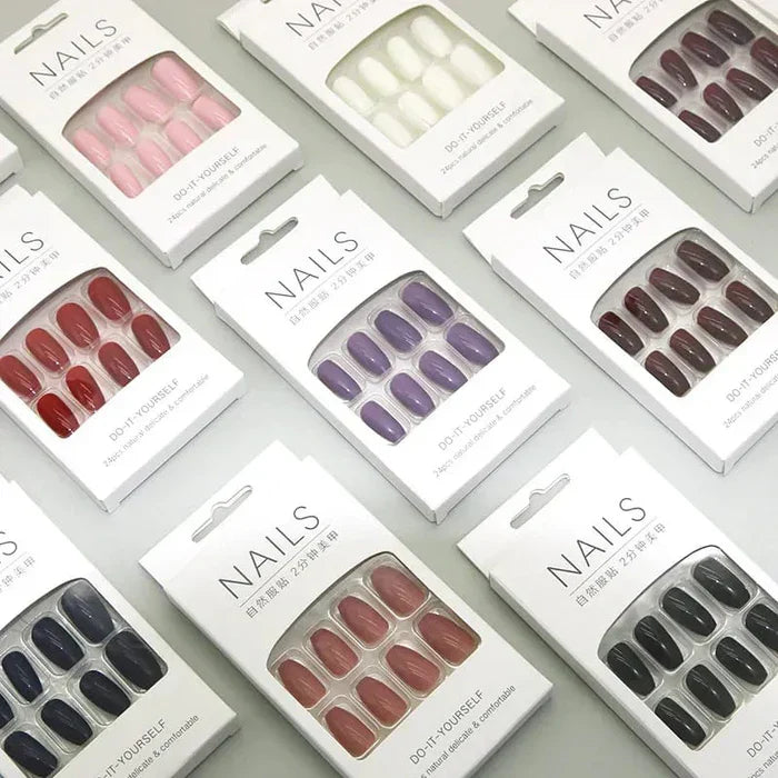 New pack of 24 pcs Artifical Nails for Girls and for Women Cosmia.pk