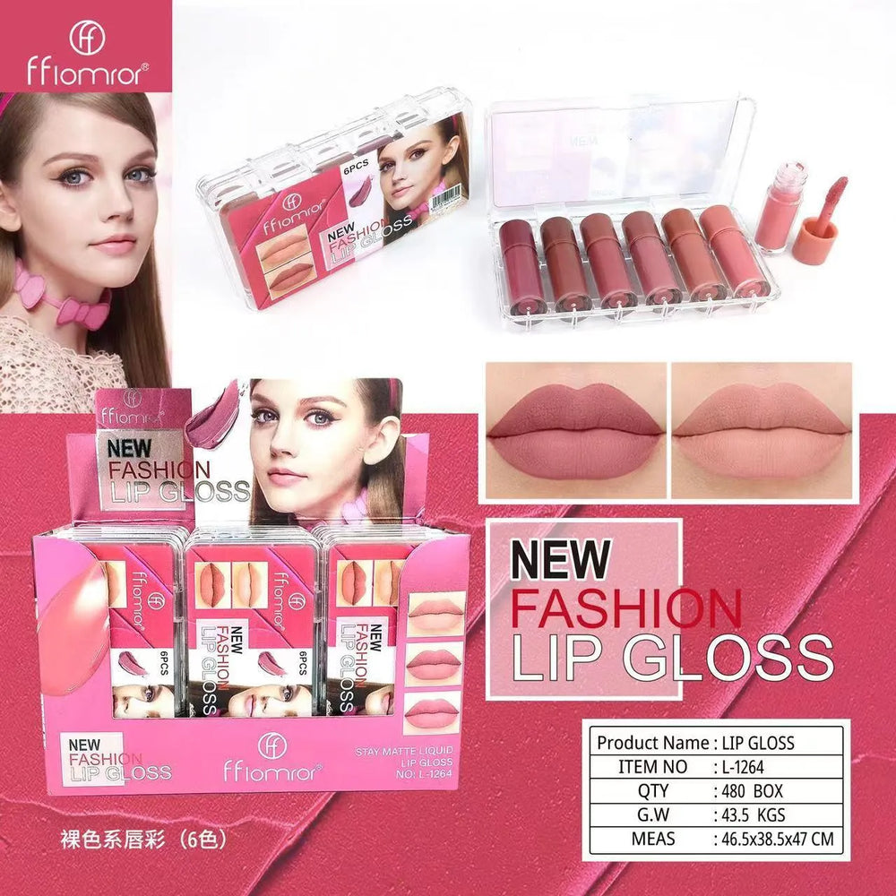 Flormar High Pigment Nude setting Lipgloss, Pack of 6 Flormar