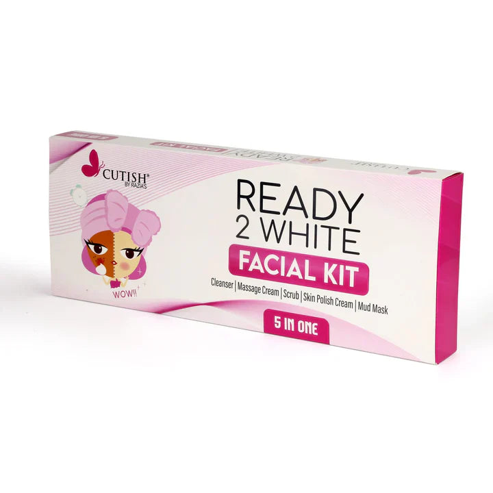 Cutish Ready 2 White Facial 5 Step Kit (Each Tube 120ml) Cutish