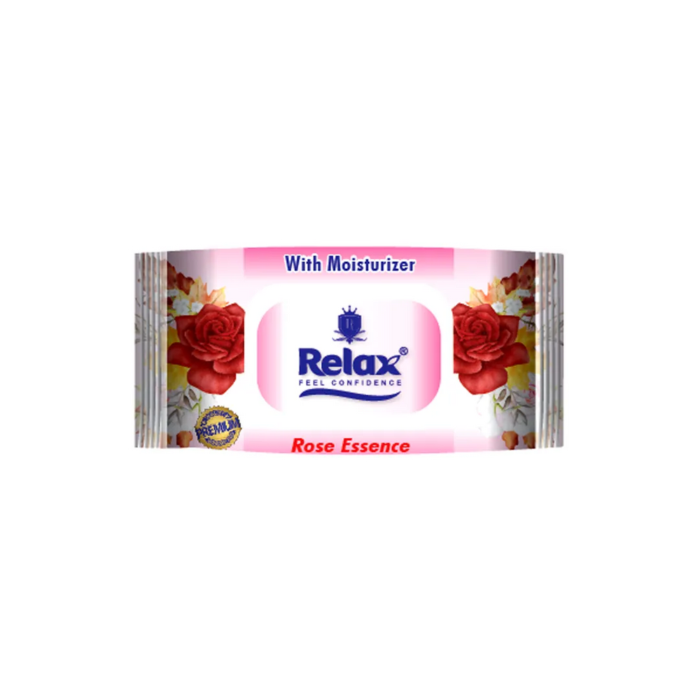 Relax Rose Essence Facial Wipes 72s Relax